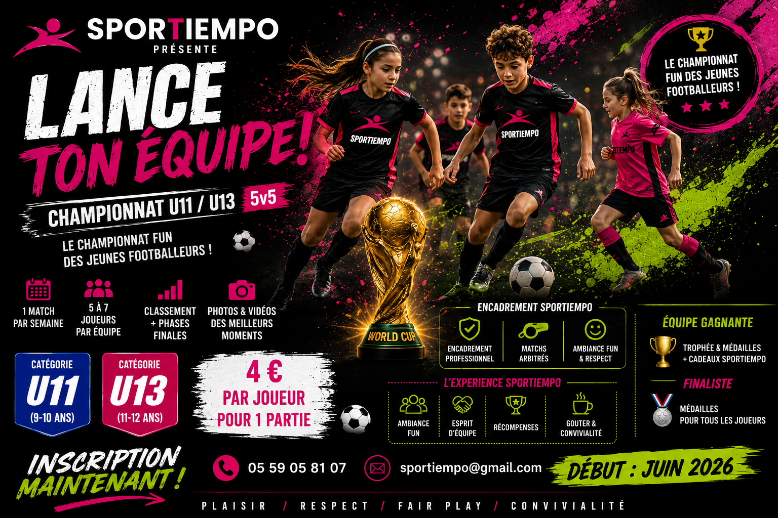 World Cup Sportiempo 2026 – Championnat mixte U11 / U13